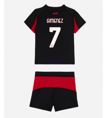 AC Milan Santiago Gimenez #7 Hjemmebanetrøje Børn 2025-26 Kortærmet (+ Korte bukser)